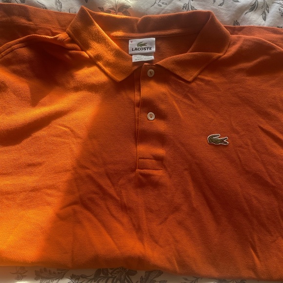 Orange Lacoste polo T-Shirt - size 8 - Picture 2 of 4